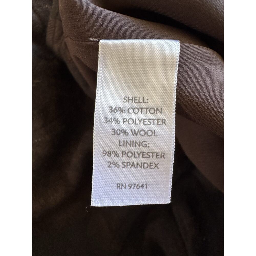 J. Jill Dark Floral Wool Blend A Line Midi Skirt Women’s Size 10 Brown Black - Picture 7 of 7